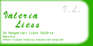 valeria liess business card