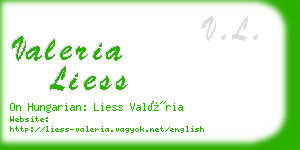 valeria liess business card